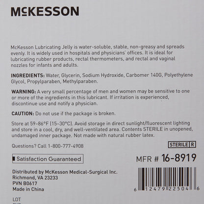 Lubricating Jelly McKesson 4 oz. Tube Sterile, Packaging Type- Each