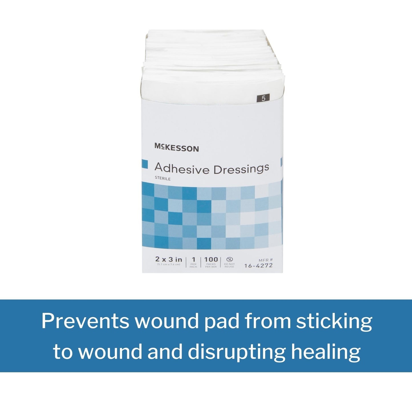 Island Dressing McKesson 2 X 3 Inch Rectangle Sterile, Packaging Type- Box