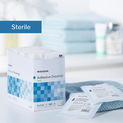 Island Dressing McKesson 2 X 3 Inch Rectangle Sterile, Packaging Type- 1 pack