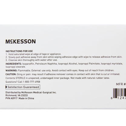 Adhesive Remover McKesson Wipe 50 per Box, Packaging Type- Box