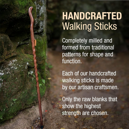 Walking Stick Brazos Twisted Wood 48 Inch Height Red
