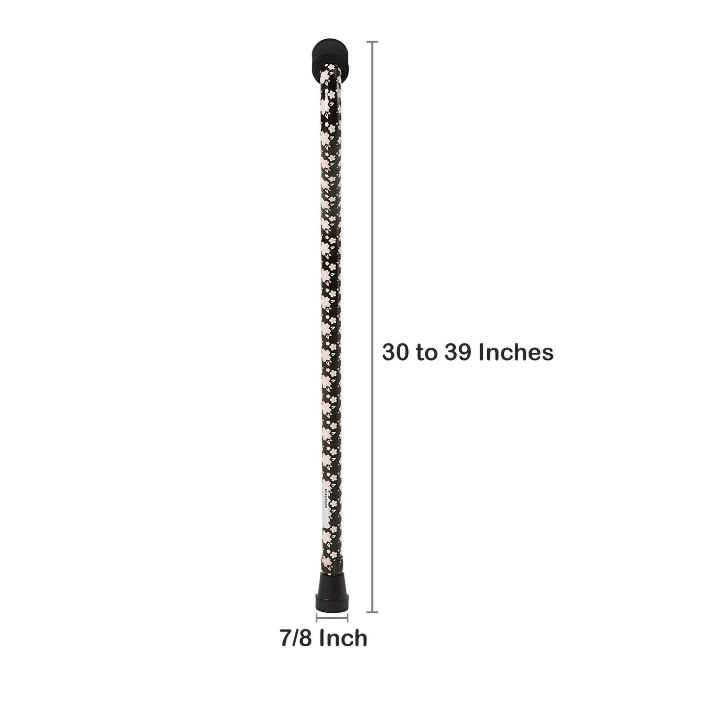 Offset Cane McKesson Aluminum 30 to 39 Inch Height Pink Floral, Packaging Type- Each
