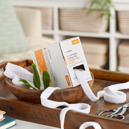 Elastic Net Retainer Dressing McKesson Tubular Elastic 6 Inch X 25 Yard (15.2 cm x 22.9 m) Size 1 White Finger / Toe / Wrist NonSterile, Packaging Type- Box