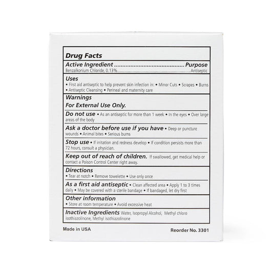 Antiseptic Skin Towelette Med Nap Individual Packet Alcohol Scent 100 Count, Packaging Type- Box