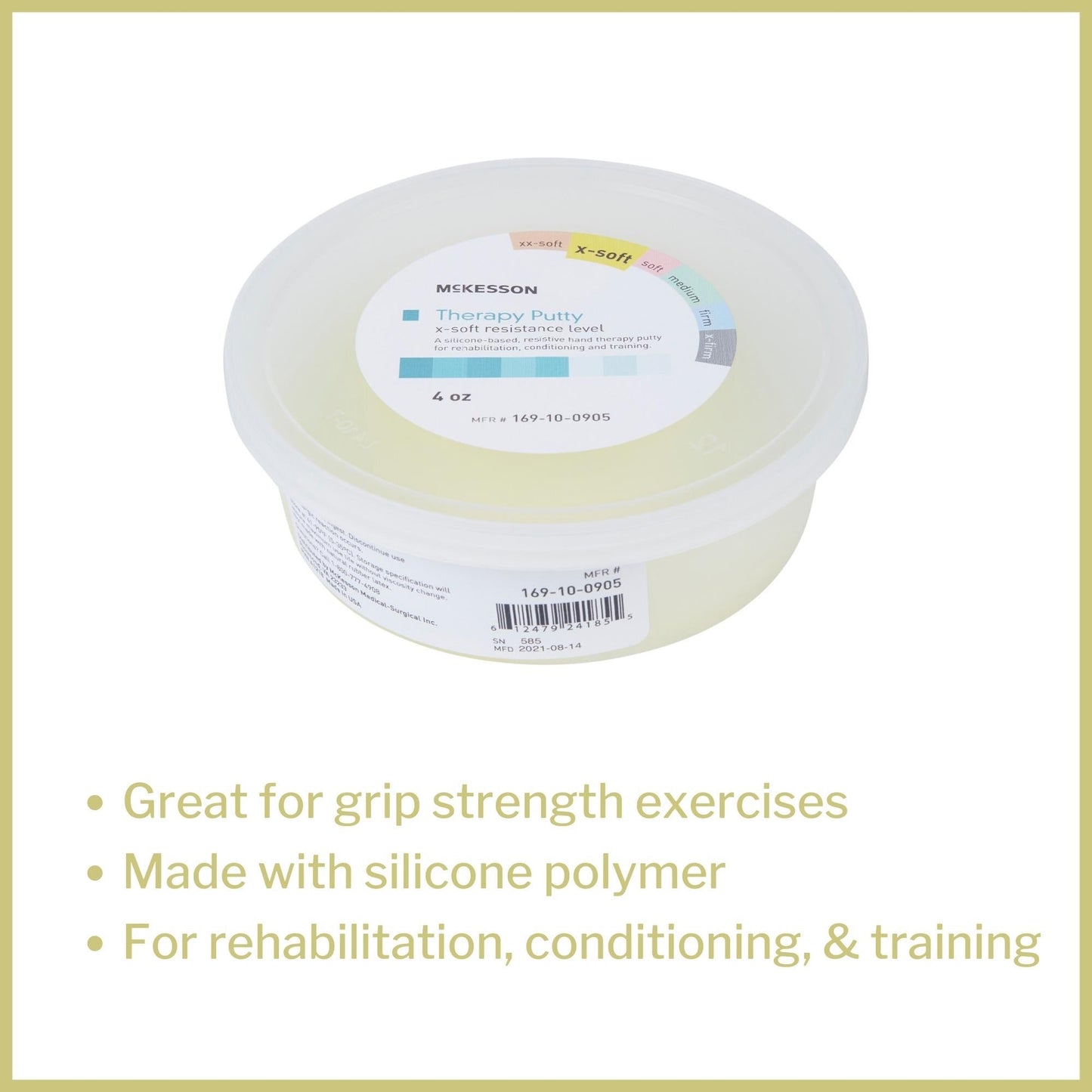Therapy Putty McKesson X-Soft 4 oz., Packaging Type- Each