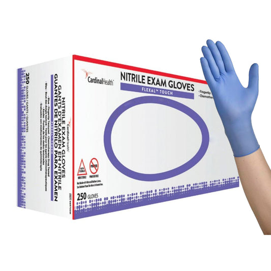 Exam Glove FLEXAL Touch X-Large NonSterile Nitrile Standard Cuff Length Textured Fingertips Blue Chemo Tested