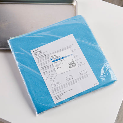 McKesson Sterilization Wrap Blue 15 X 15 Inch Single Layer Cellulose Steam / EO Gas, Packaging Type- Box