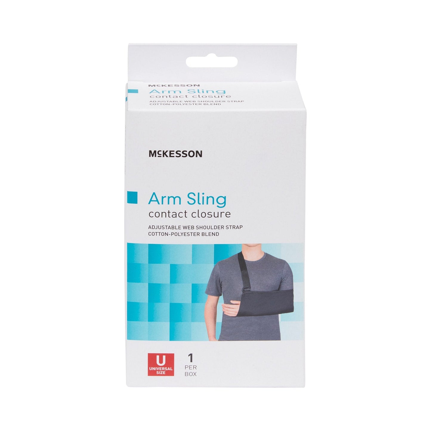Arm Sling McKesson D-Ring / Hook and Loop Strap Closure One Size Fits Most, Packaging Type- Each