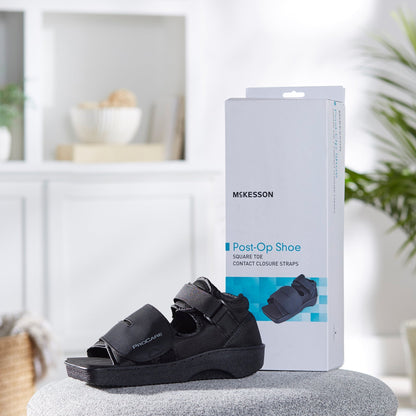 Post-Op Shoe McKesson Small Unisex Black, Packaging Type- Each