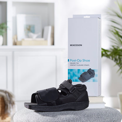 Post-Op Shoe McKesson Medium Unisex Black, Packaging Type- Each