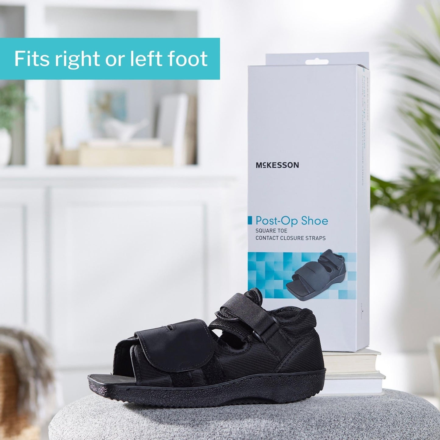 Post-Op Shoe McKesson Medium Unisex Black, Packaging Type- Each
