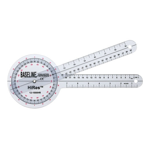 Baseline HiRes Goniometer 12 Plastic 360 Degree
