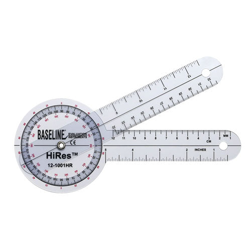 Baseline HiRes Goniometer 8 Plastic 360 Degree