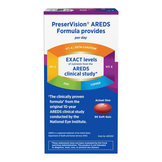 Vitamin Supplement PreserVision Areds Softgel 100 per Bottle, Packaging Type- Bottle