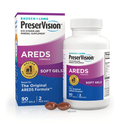 Vitamin Supplement PreserVision Areds Softgel 100 per Bottle | PRESER VISION AREDS 2+MULTIVITAMIN, CAP SGEL (100/BT))