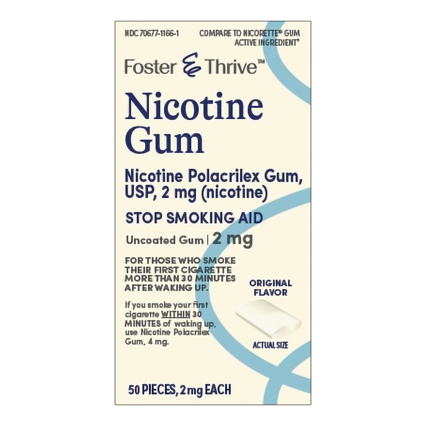 Foster & Thrive Nicotine Gum, 2 mg – Craving Relief in Convenient Box