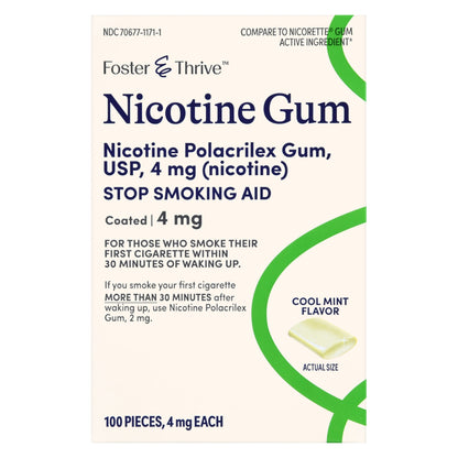 Stop Smoking Aid Foster & Thrive 4 mg Strength Gum, Packaging Type- Box