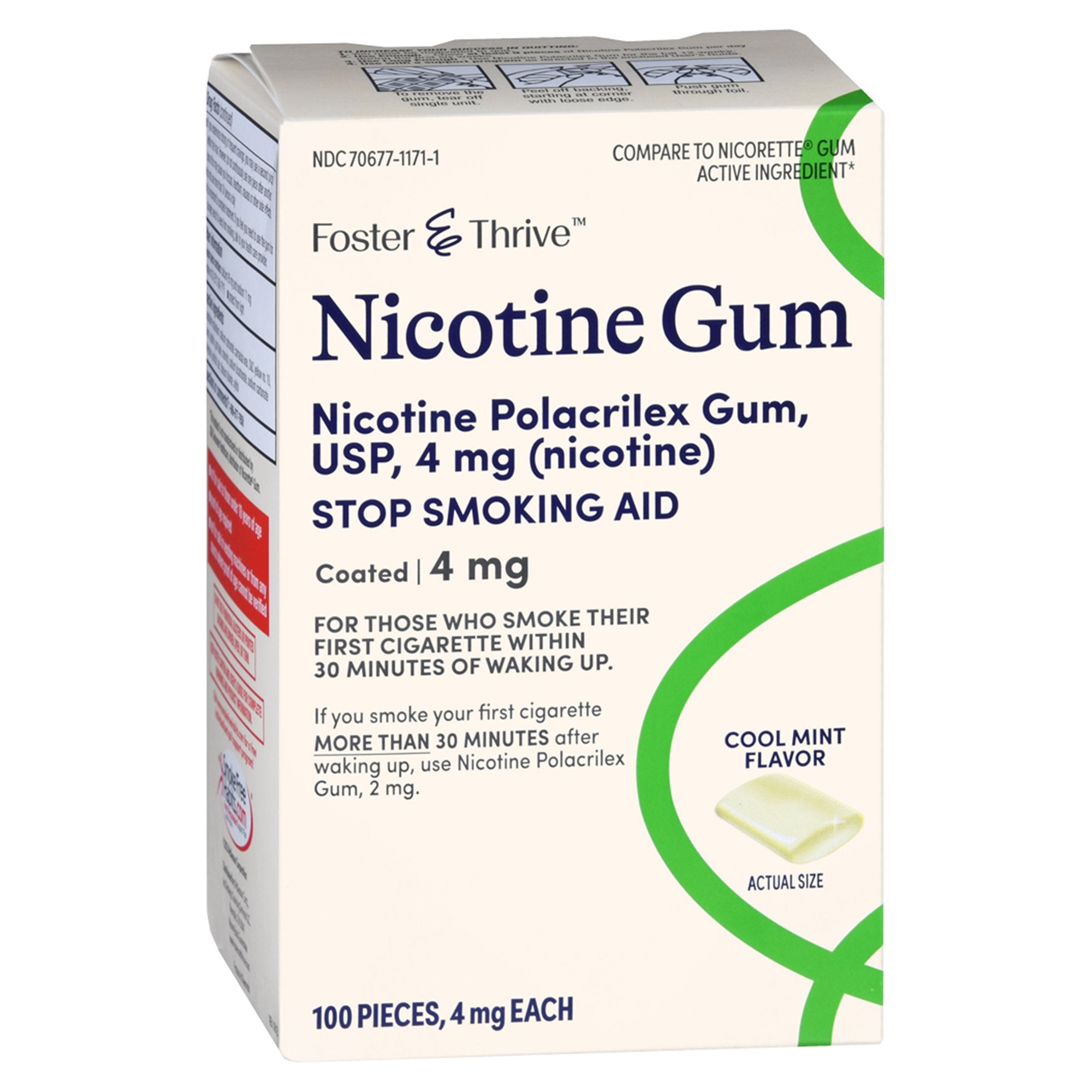 Stop Smoking Aid Foster & Thrive 4 mg Strength Gum, Packaging Type- Bo ...
