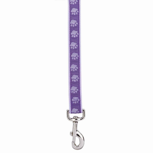 CC TwoTone Pawprint Lead 4Ftx5/8In Pur