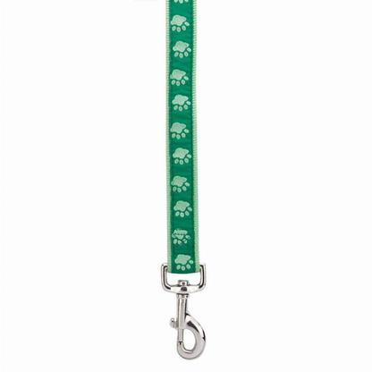 CC TwoTone Pawprint Lead 6Ftx1In Grn