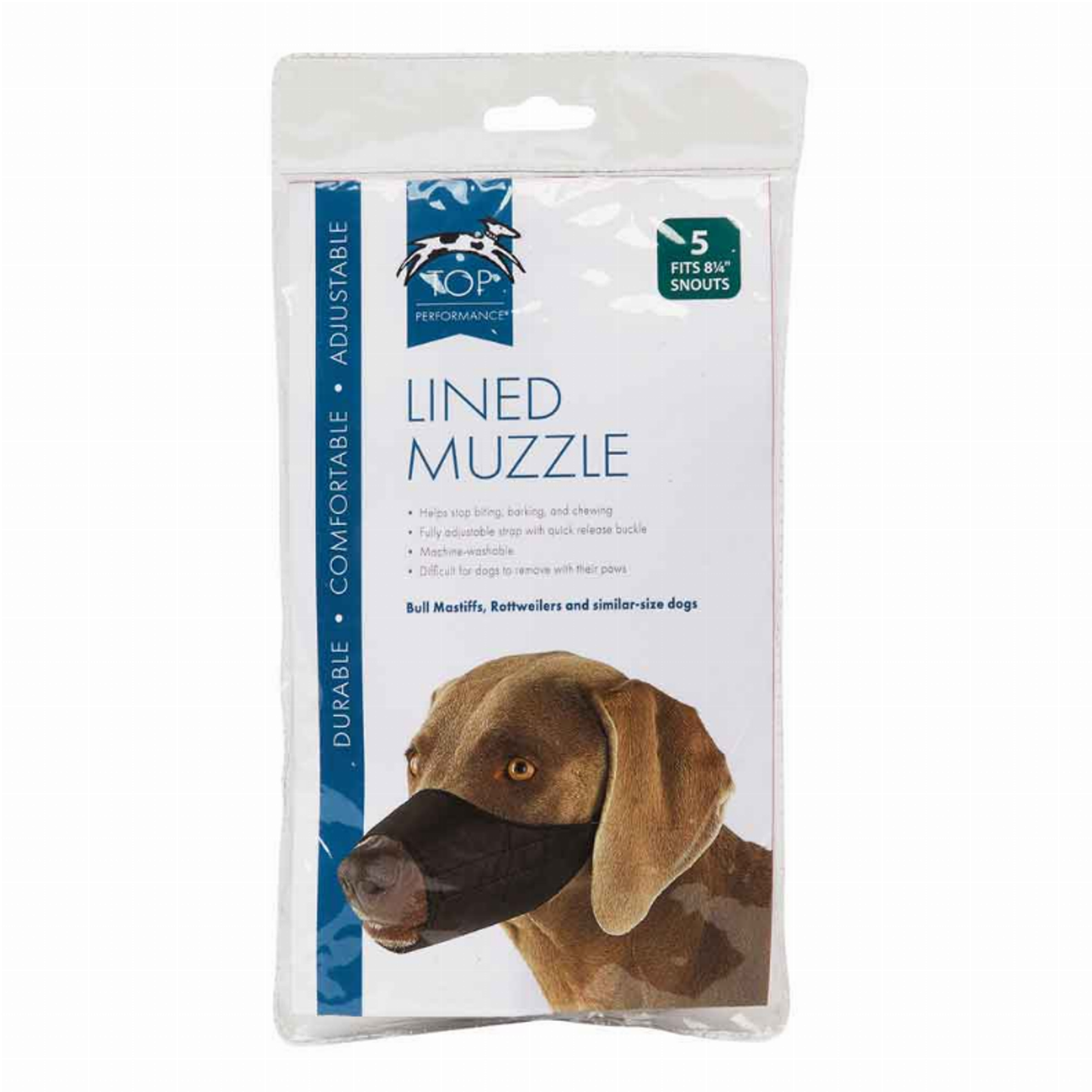 TP Lined Nylon Muzzle 8.25InSnout Sz 5
