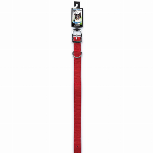 DGR 1in Dbl Nylon Collar 22in Red