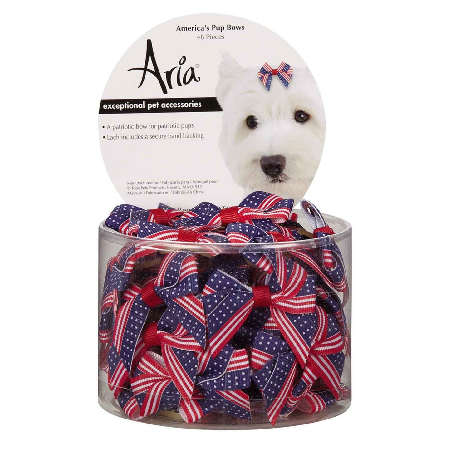 AR Americana Pup Bow Canister 48Pc