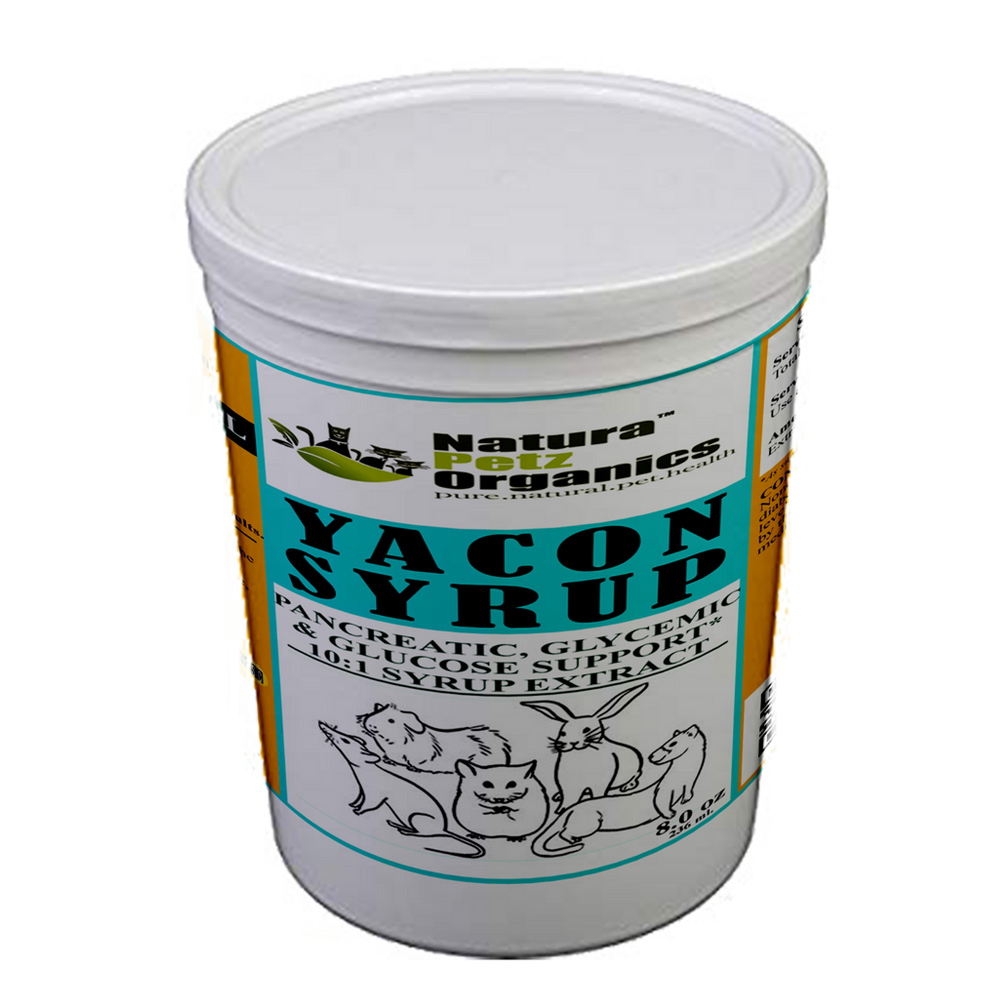 Yacon Leaf Syrup - Pancreatic Support* 10:1  The Petz Kitchen  Yacon Syrup 10:1 Alcohol Free  For Dogs & Cats* Meals & Treats