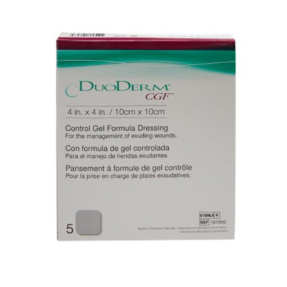 Hydrocolloid Dressing DuoDERM CGF 4 X 4 Inch Square, Packaging Type- Box