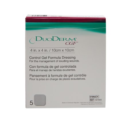 Hydrocolloid Dressing DuoDERM CGF 4 X 4 Inch Square, Packaging Type- Box