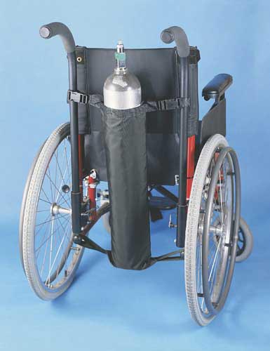 Wheelchair Oxygen Bag Black 27 L x 5 Diameter