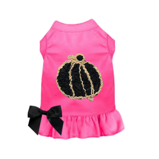 Chiffon Rose Halloween Pumpkin Dress