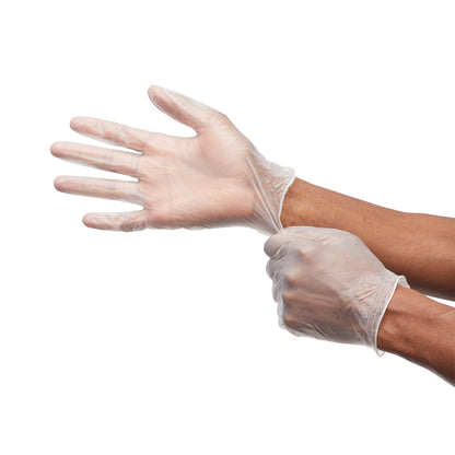 Exam Glove Trilon X-Large NonSterile Vinyl Standard Cuff Length Smooth Clear Not Rated WITH PROP. 65 WARNING, Packaging Type- Box