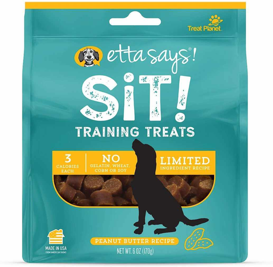 Etta Says! Sit! Dog Training Treats Peanut Butter Recipe 6oz