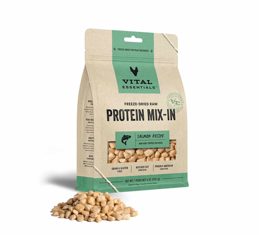 Vital Essentials(R) Freeze-Dried Raw Salmon Protein Mix-In Meal Topper for Dogs