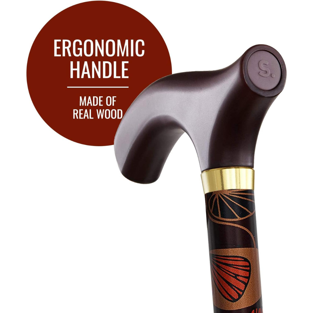 Folding Cane Switch Sticks® Aluminum 32 to 37 Inch Height Mimi Print