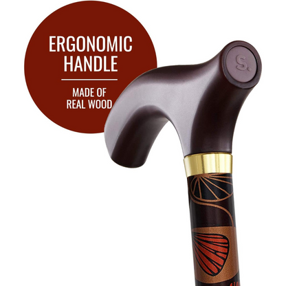 Folding Cane Switch Sticks® Aluminum 32 to 37 Inch Height Mimi Print