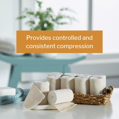 Elastic Bandage McKesson 3 Inch X 5 Yard Single Hook and Loop Closure Tan NonSterile Standard Compression, Packaging Type- Box