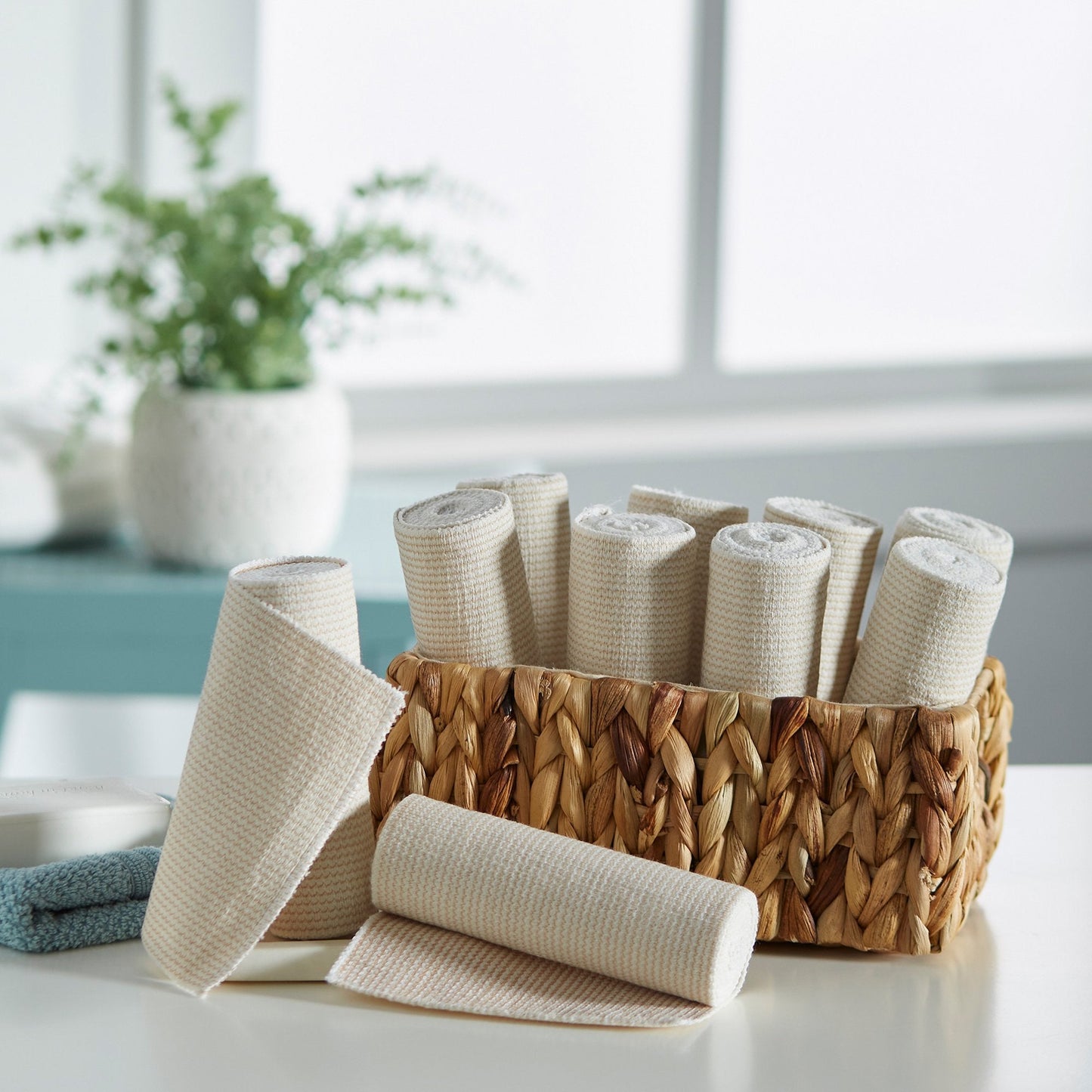 Elastic Bandage McKesson 6 Inch X 5 Yard Single Hook and Loop Closure Tan NonSterile Standard Compression, Packaging Type- Box