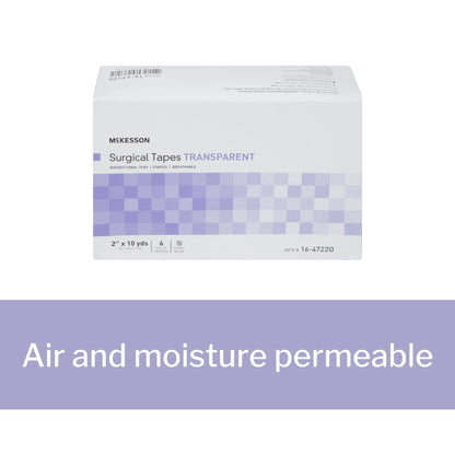 Medical Tape McKesson Transparent 2 Inch X 10 Yard Plastic NonSterile, Packaging Type- Box