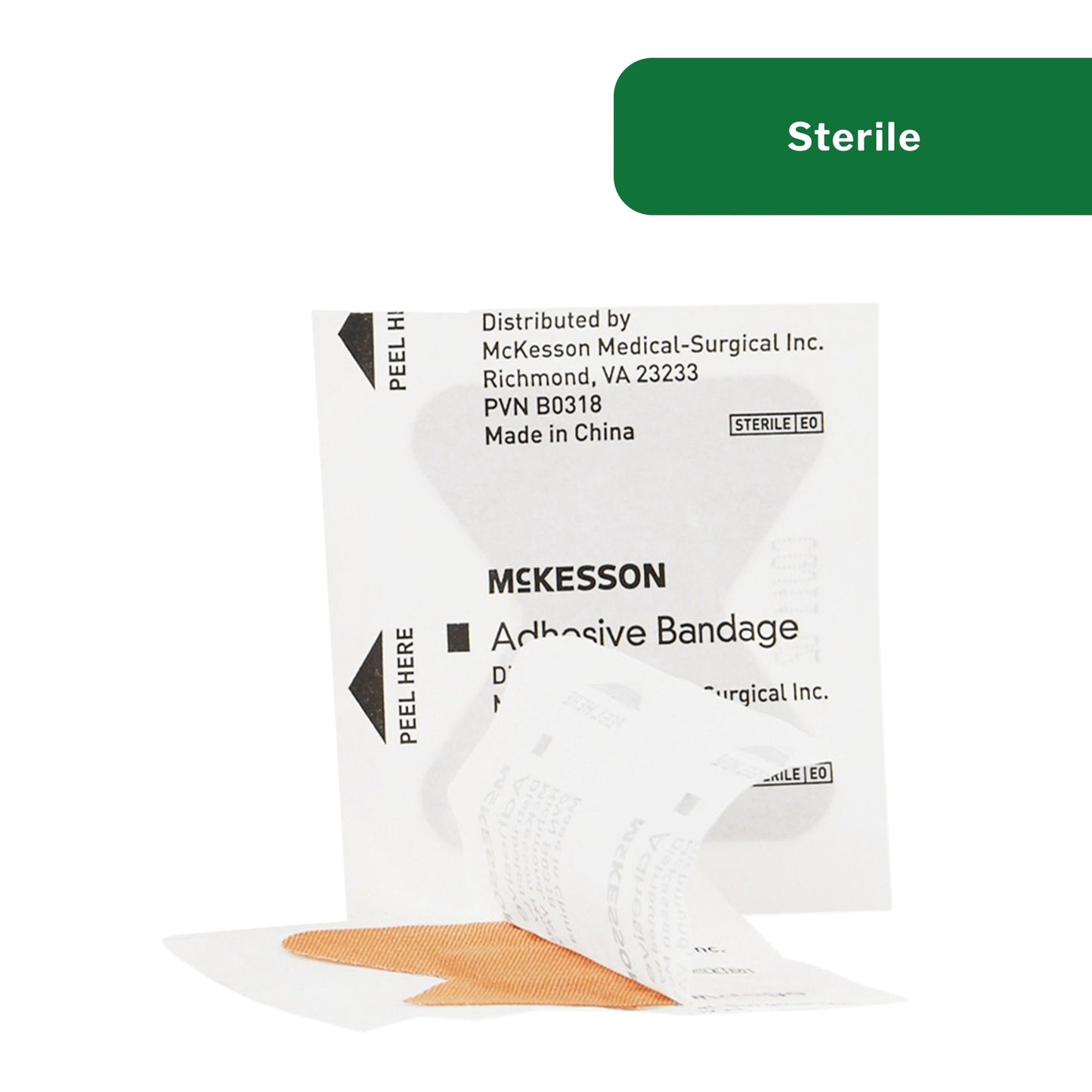 Adhesive Strip McKesson 1.7 X 2 Inch Fabric Fingertip Tan Sterile, Packaging Type- Box