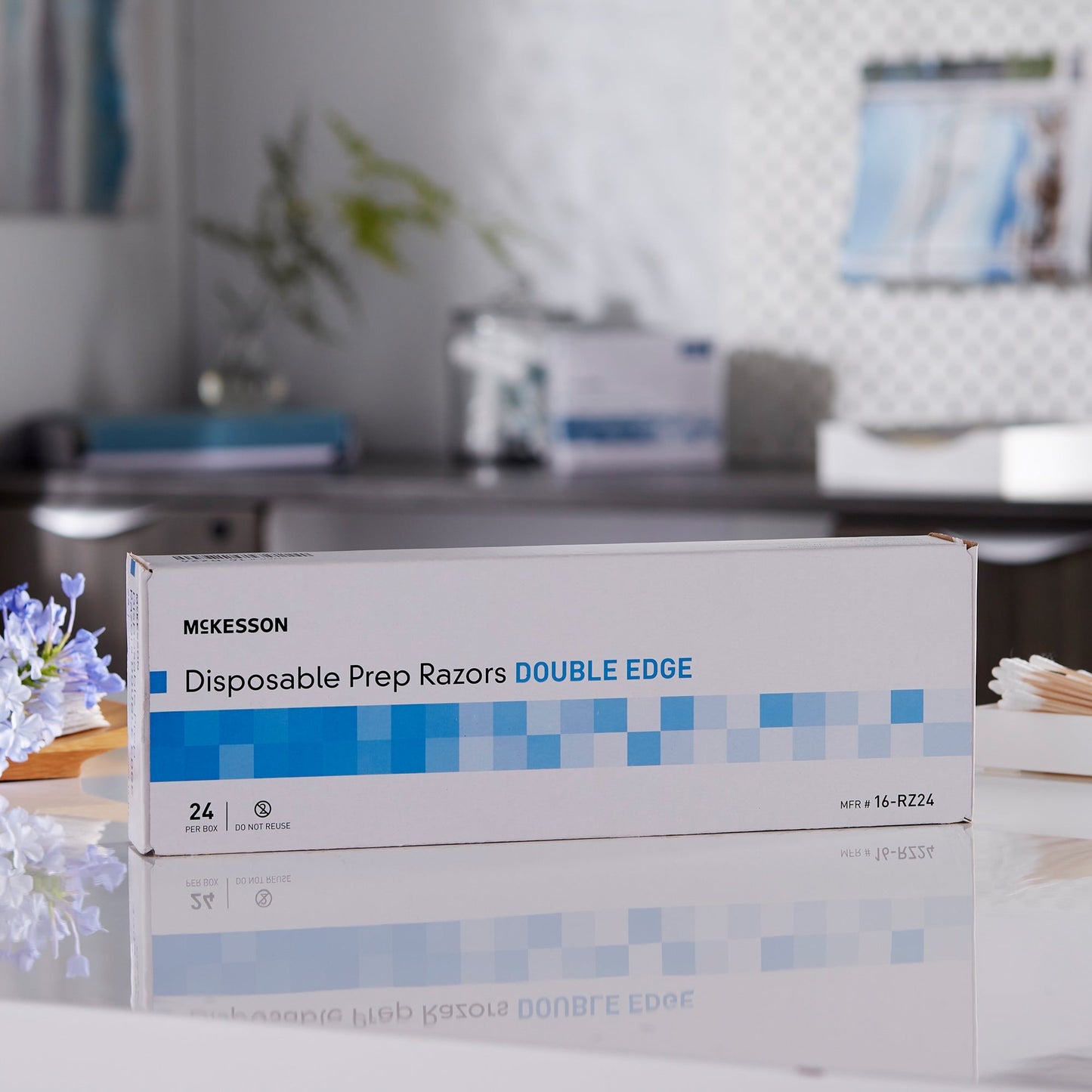 Surgical Prep Razor McKesson Double Edge Single Blade NonSterile Disposable, Packaging Type- Box