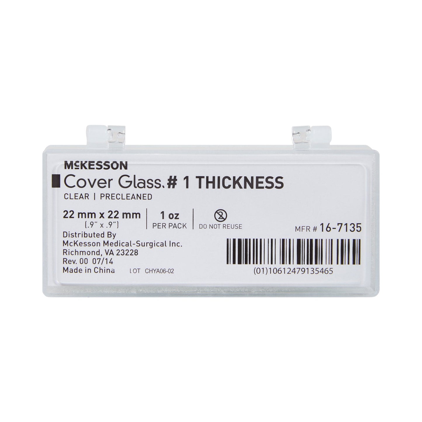 Cover Glass McKesson Square No. 1 Thickness 22 X 22 mm, Packaging Type- Box