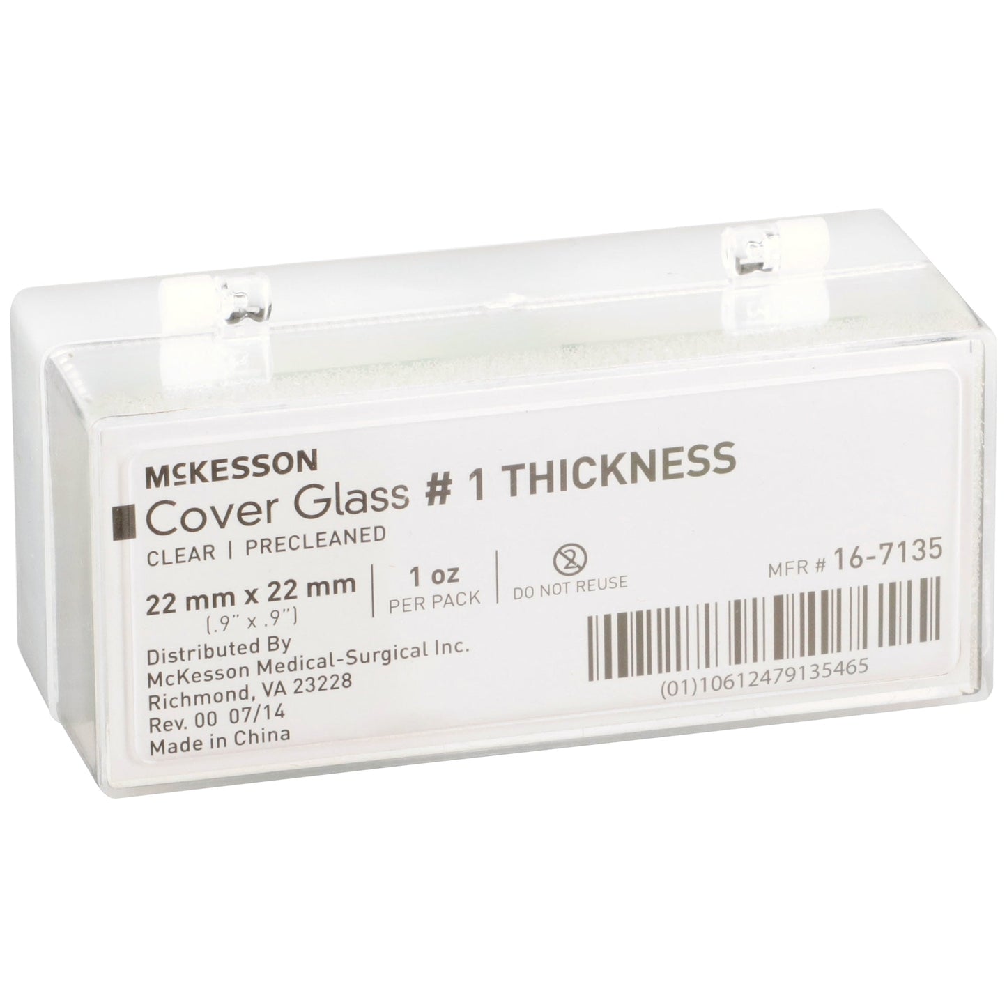 Cover Glass McKesson Square No. 1 Thickness 22 X 22 mm, Packaging Type- Box