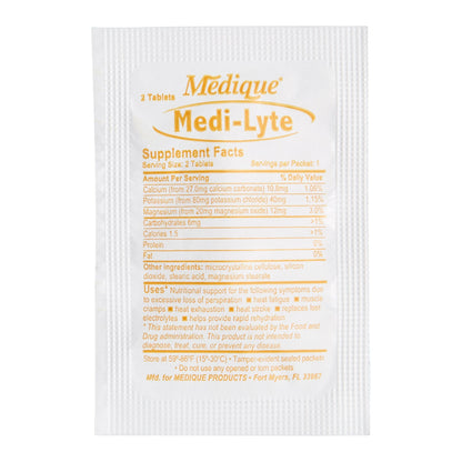 Mineral Supplement Medi-Lyte Calcium / Potassium / Magnesium 10.8 mg - 40 mg - 12 mg Strength Tablet 500 per Box, Packaging Type- Box