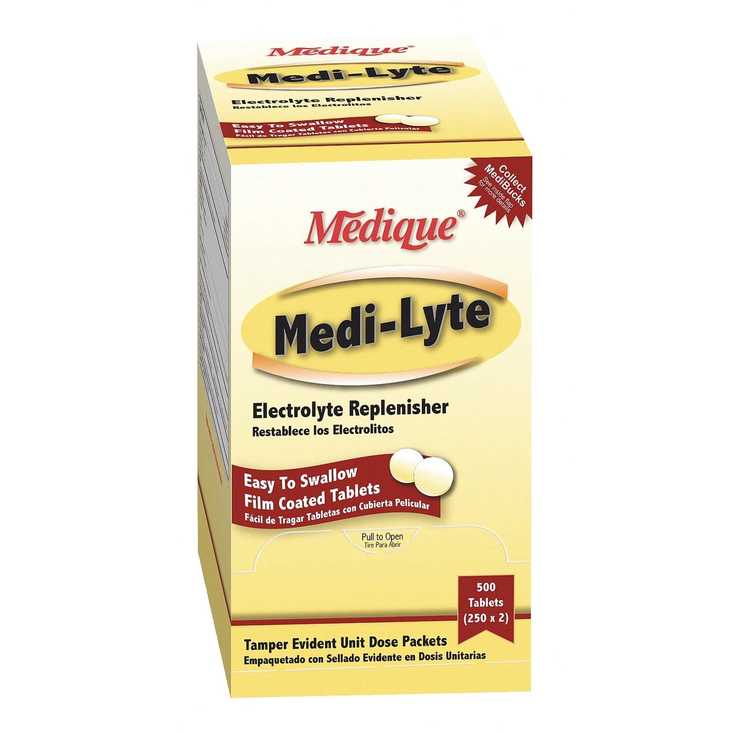 Mineral Supplement Medi-Lyte Calcium / Potassium / Magnesium 10.8 mg - 40 mg - 12 mg Strength Tablet 500 per Box, Packaging Type- Box