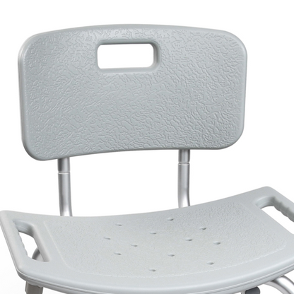Bath Bench McKesson Without Arms Aluminum Frame Removable Backrest 19-1/4 Inch Seat Width 300 lbs. Weight Capacity, Packaging Type- Each