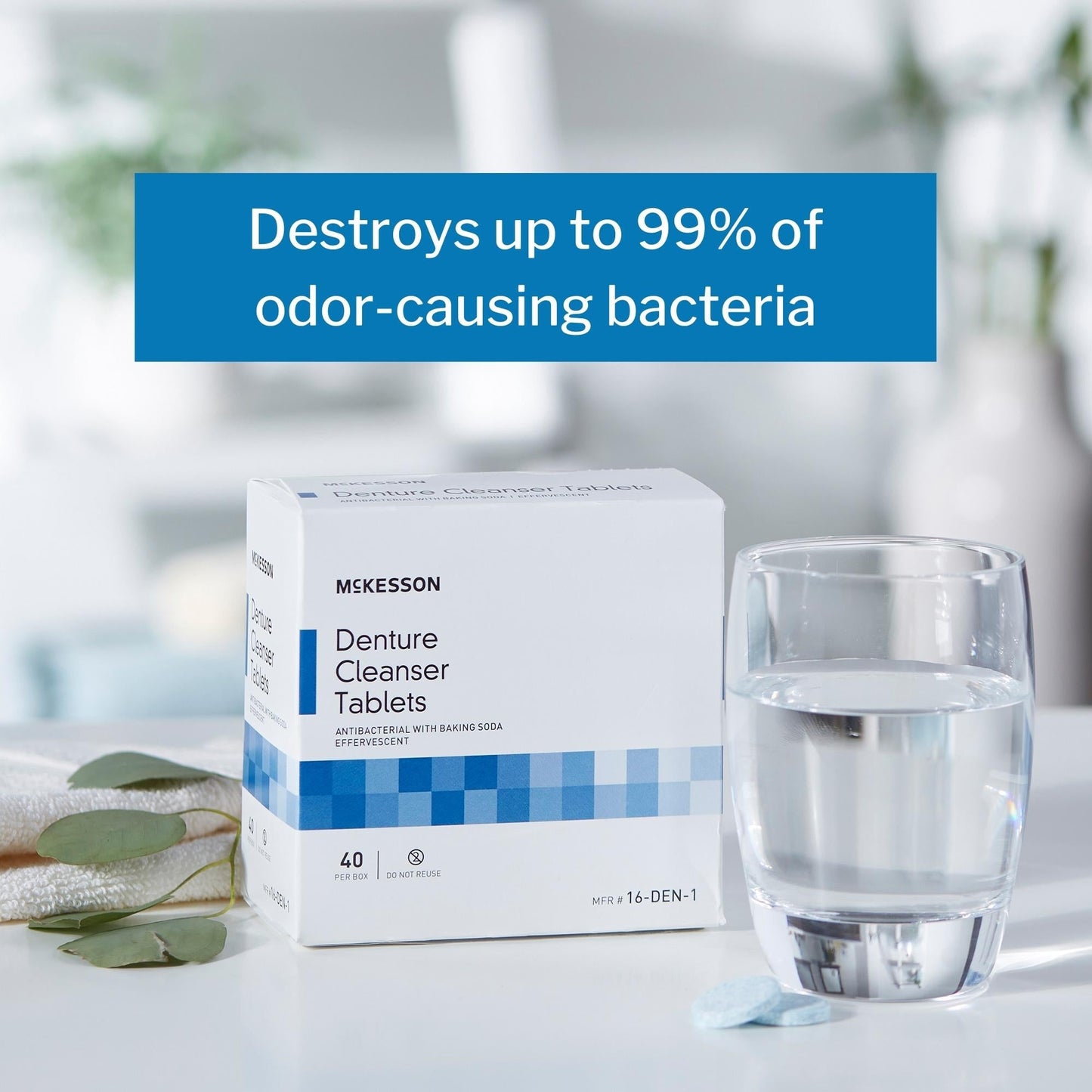 Denture Cleaner McKesson Unflavored, Packaging Type- Box