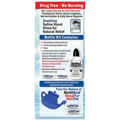 Saline Nasal Rinse Kit Neilmed Sinus Rinse 100 Packets, Packaging Type- Box