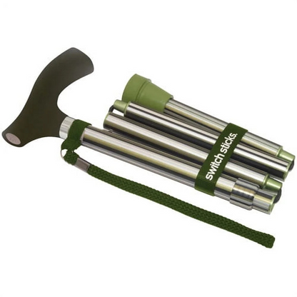 Folding Cane Switch Sticks® Aluminum 32 to 37 Inch Height Huntington Print